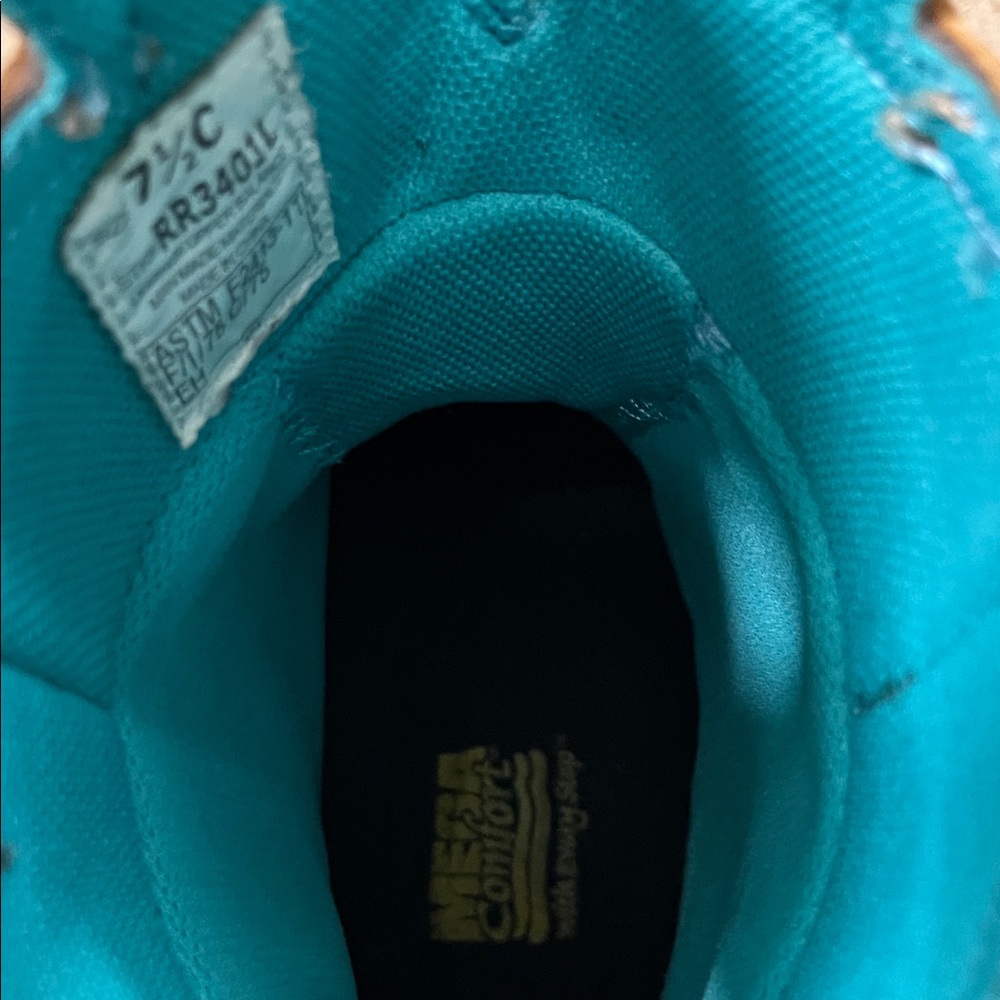 Tony Lama Teal and Brown Western Work Boots - Picture 3 of 3